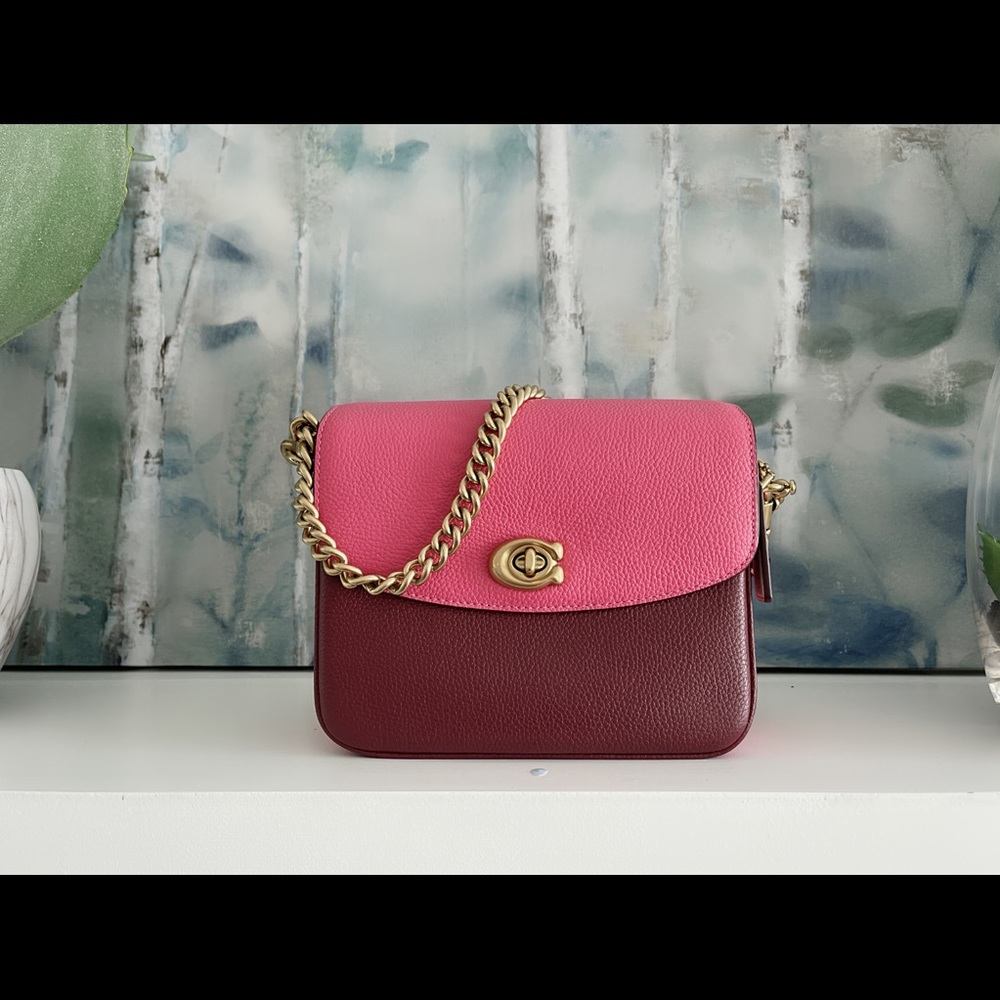 Coach CASSIE CROSSBODY 19 IN COLORBLOCK (COACH 89088)CONFETTI PINK MULTI